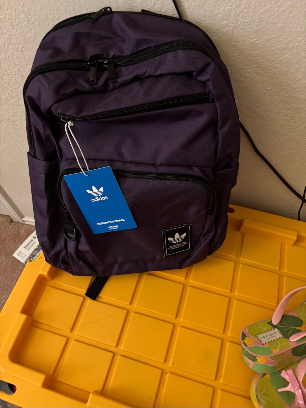 adidas Purple Trefoil Everyday Backpack for Men